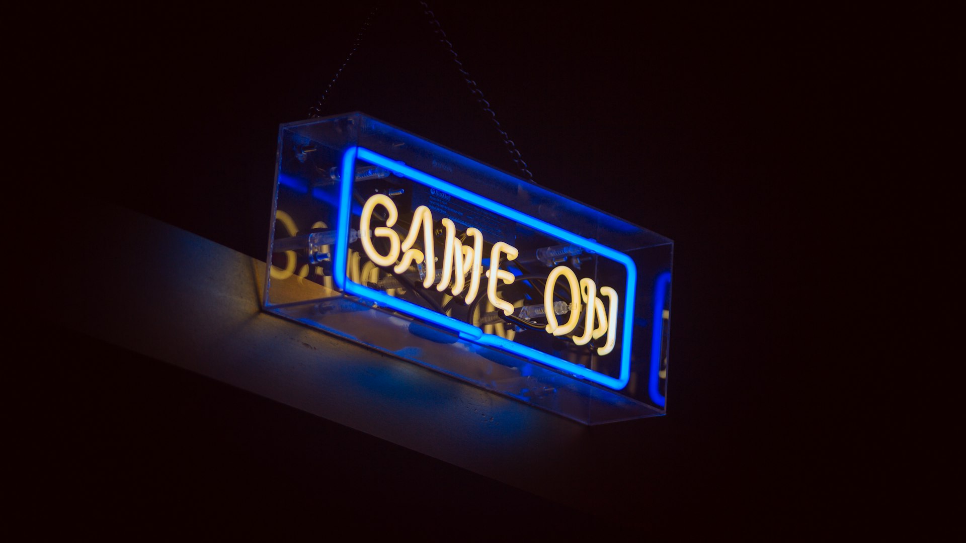 Neon-lit gaming battlestation